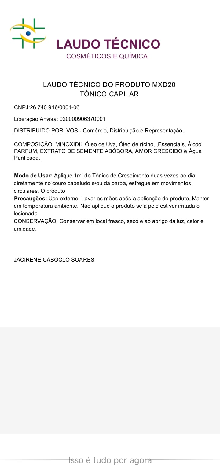 Sérun Capilar MXD20 - PAGUE NA ENTREGA, (Receba em 24 h) ESTOQUE ACABANDO